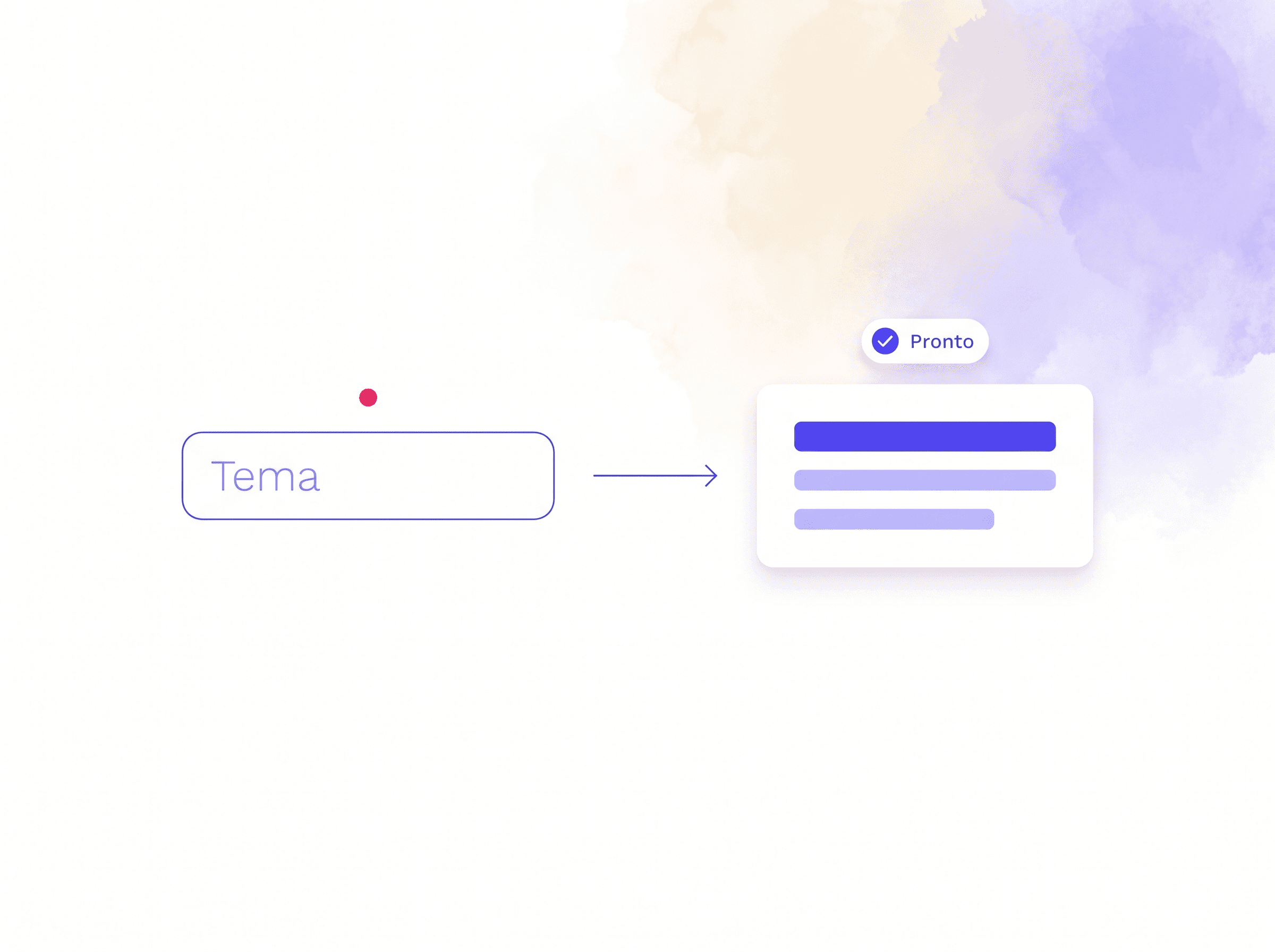 Ponto de entrada por tema: texto curto vira post pronto